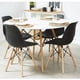thumbnail image 1 of Juego De Comedor eames Redondo 4 sillas Blanco-Negro 80 cm, 1 of 8