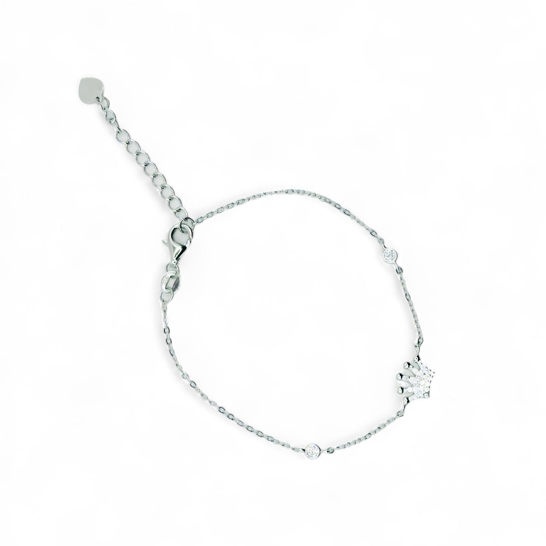 Tiana Joyas - Pulsera Con Una Corona Con Circones De Plata 925