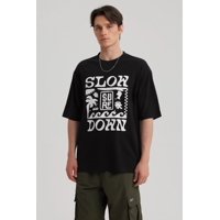 Fashionspark - Polera Hombre Print Oversize Negro - Lll