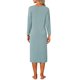 thumbnail image 3 of INSPIRE CHIC Vestido de Dormir de Punto Nube para Mujer con Cuello en V, Hombro Caído, Manga 3/4, Largo Midi con Tela Elástica M Azul Claro, 3 of 6
