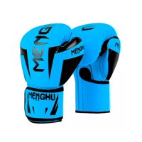 Guantes De Box Menghu Tigre Series Artes Marciales - Azul 10 Onz