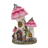 Magideal - Estatua De Jardín Con Forma De Hongo, Accesorio De Jardín De Hadas En Miniatura, Microadorno Paisajístico Para Césped, Patio Y Decoración De Jardín. Rosa