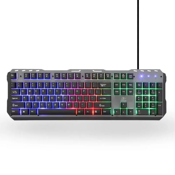 Teclado Multimedia JX-K808 Gaming Iluminación RGB