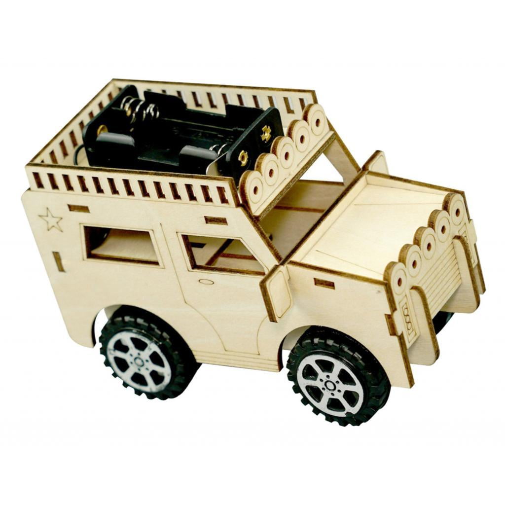 Magideal - Kit De Modelo De Coche De Madera Modelo De Coches De Juguete Montaje 3d Rompecabezas De Madera Artes Y Manualidades Decoración Kit De Manualidades Diy