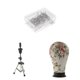 thumbnail image 3 of Mannequin Cork Canvas Block Head + Soporte para sujetador de prácticas + Kit de alfileres de agujas 100 T, 3 of 5