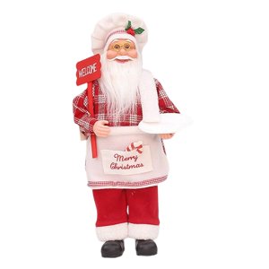 Magideal - Figura Navideña De Muñeco De Papá Noel Con Decoración De Estatuilla De Bolsa De Regalo Para Vacaciones En Interiores , Multicolor, 26Cmx20Cmx50Cm
