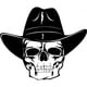 thumbnail image 1 of Decomural Cowboy Skull Halloween WS-19533, 1 of 2