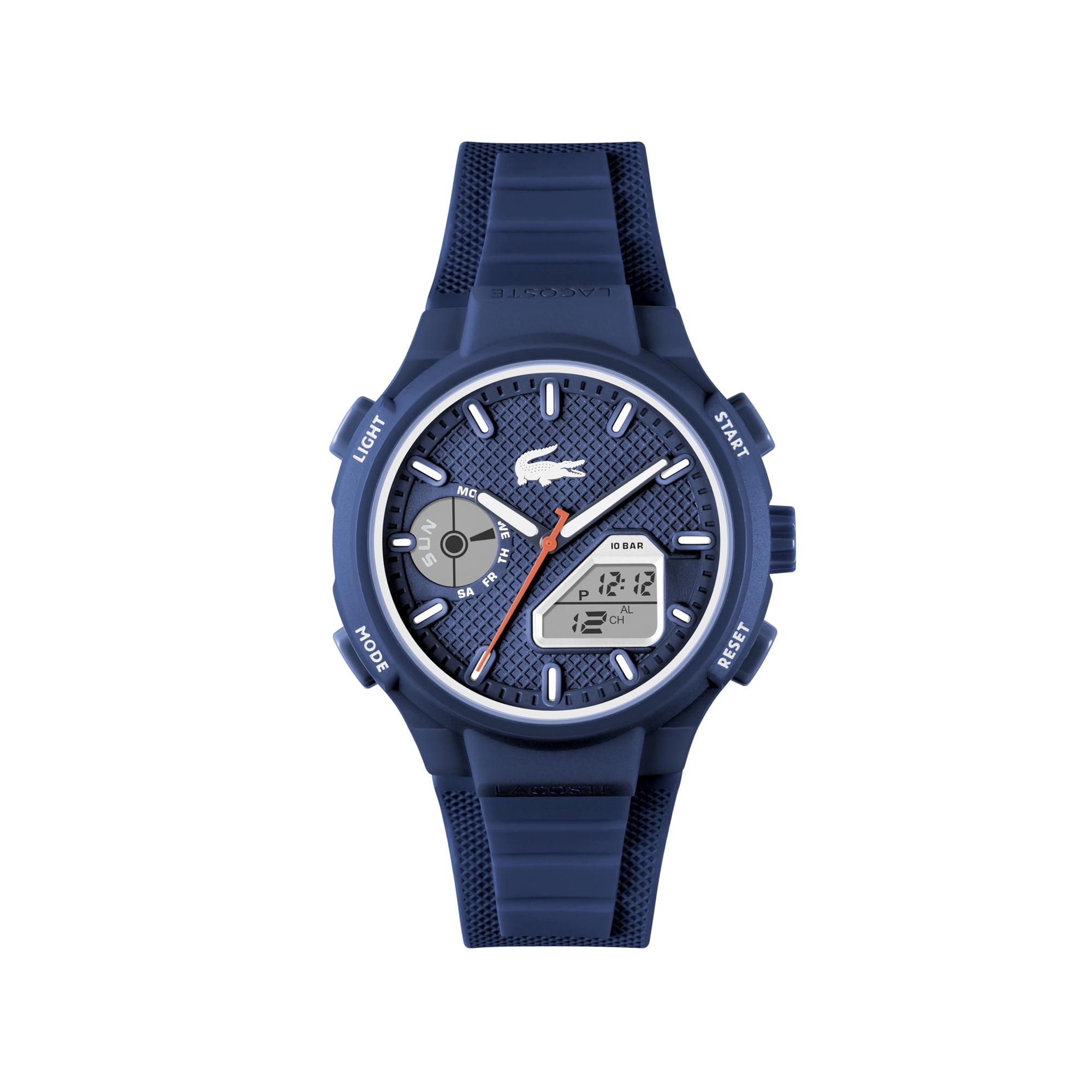 Reloj Lacoste Lc33 De Silicona Para Hombre, Analógico Y Digital, 45 Mm