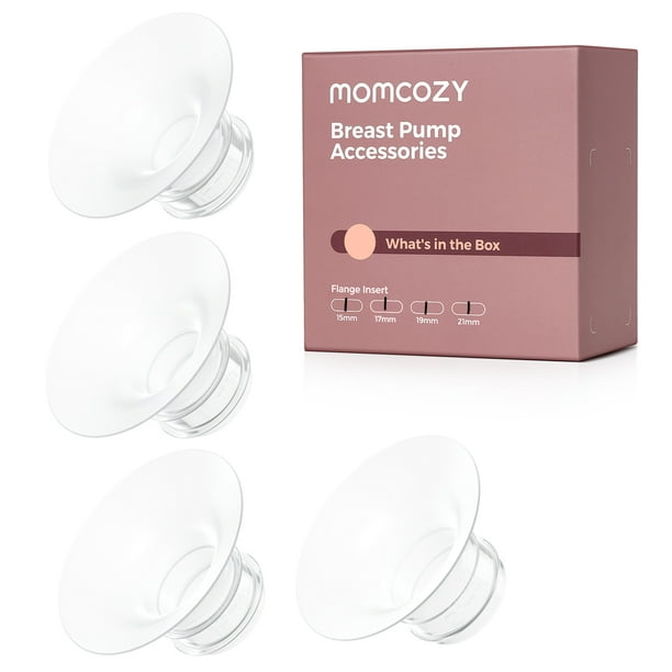 Momcozy Accesorios de Repuesto para Extractor de Leche M5/M6/M9, Inserto de Brida de 21, 19, 17 y 15 mm
