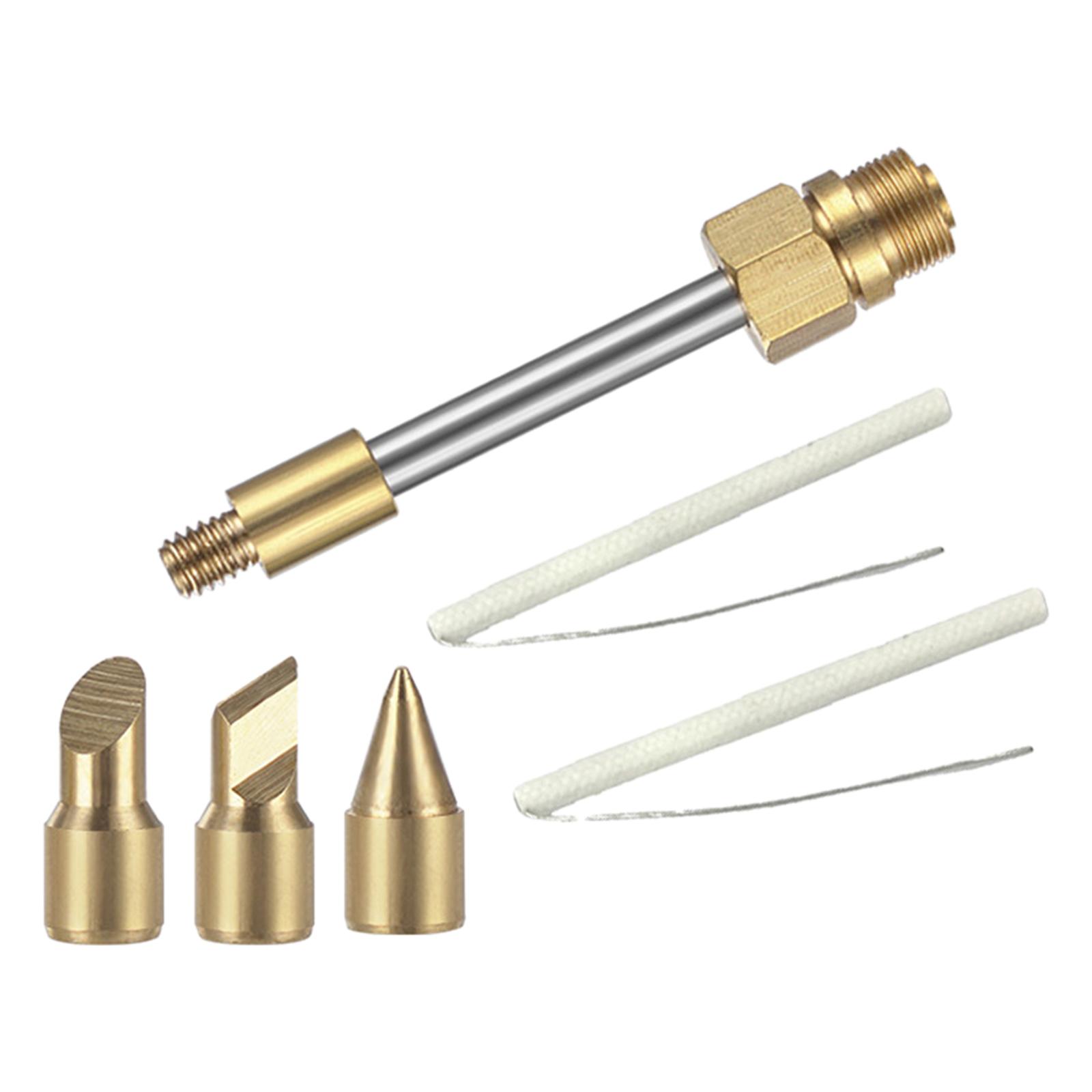 Magideal - Puntas De Soldadura De Interfaz 510 Y 2 Núcleos De Repuesto Cabezales De Soldador, Accesorios De Retrabajo De Soldador Inalámbrico Usb