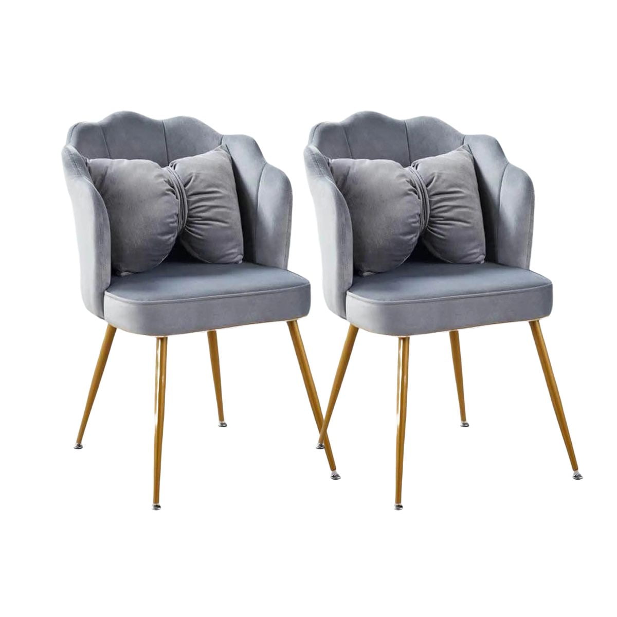 Habita2 Chile - Pack 2 Sitiales Fancy Con Cojin - Gris