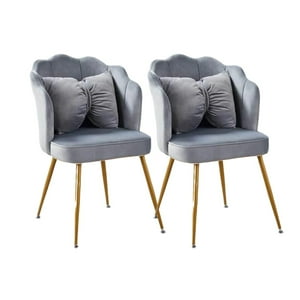 Habita2 Chile - Pack 2 Sitiales Fancy Con Cojin - Gris