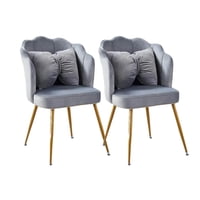 Habita2 Chile - Pack 2 Sitiales Fancy Con Cojin - Gris