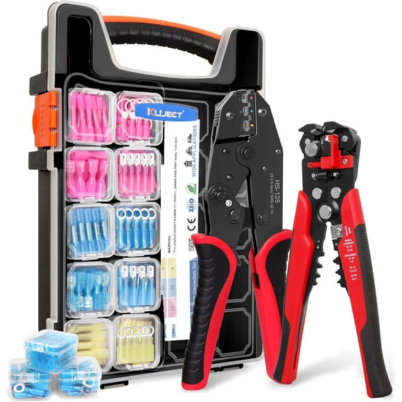 Kit Crimpadora Kuject 340 Conectores Termocontractiles