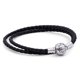thumbnail image 2 of Pulsera Pandora Cuero Doble Negra 41 cm, 2 of 2