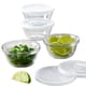 thumbnail image 1 of Juego de 4 moldes de vidrio Anchor Hocking de 180 ml con tapas, 1 of 2