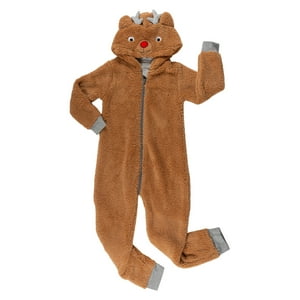 Baziani - Pijama Enterito Polar Reno Niño 7294 Café 4