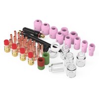 Yeswelder - Antorcha De Soldadura Tig Stubby Gas Lens Pyrex Glass Cup Kit 68 Piezas