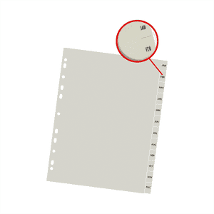 Datazone - Separador Meses A4 Archivables