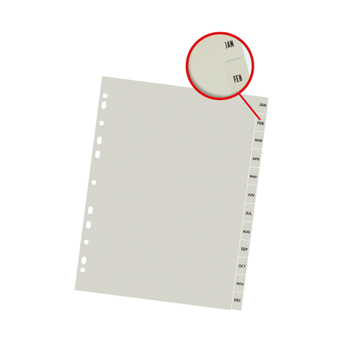 Datazone - Separador Meses A4 Archivables