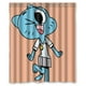 thumbnail image 1 of Cortina de ducha de Nichole de World of Gumball, juego de cortina de baño con ganchos, tamaño 60 x 72 pulgadas, 1 of 3