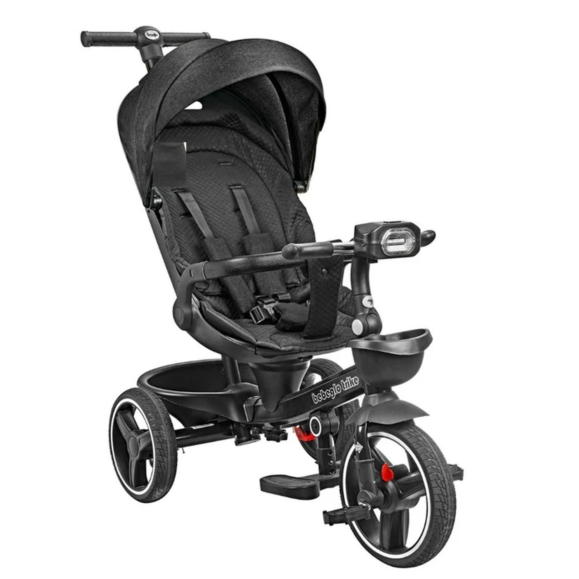 Coche triciclo cuna 360 RS-4110-3 Negro
