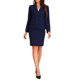 thumbnail image 2 of INSPIRE CHIC Traje de Negocios de 2 Piezas para Mujer Blazer con Cuello y Botones Falda Lápiz Conjunto de Falda de Trabajo L Azul Oscuro, 2 of 6