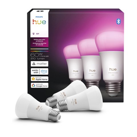 Bombilla Led Inteligente Philips Hue A19, 7,2 W, 810 Lúmenes, E26, 1 Paquete