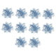 thumbnail image 2 of 10 Piezas De Flores Artificiales Con Purpurina Para Fiestas, Cementerios, Navidad, Pascua, Color Azul Claro, 2 of 4