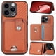 thumbnail image 5 of Funda Billetera Tejida para iPhone 15 Pro con Soporte y Tarjetero Marrón, 5 of 5