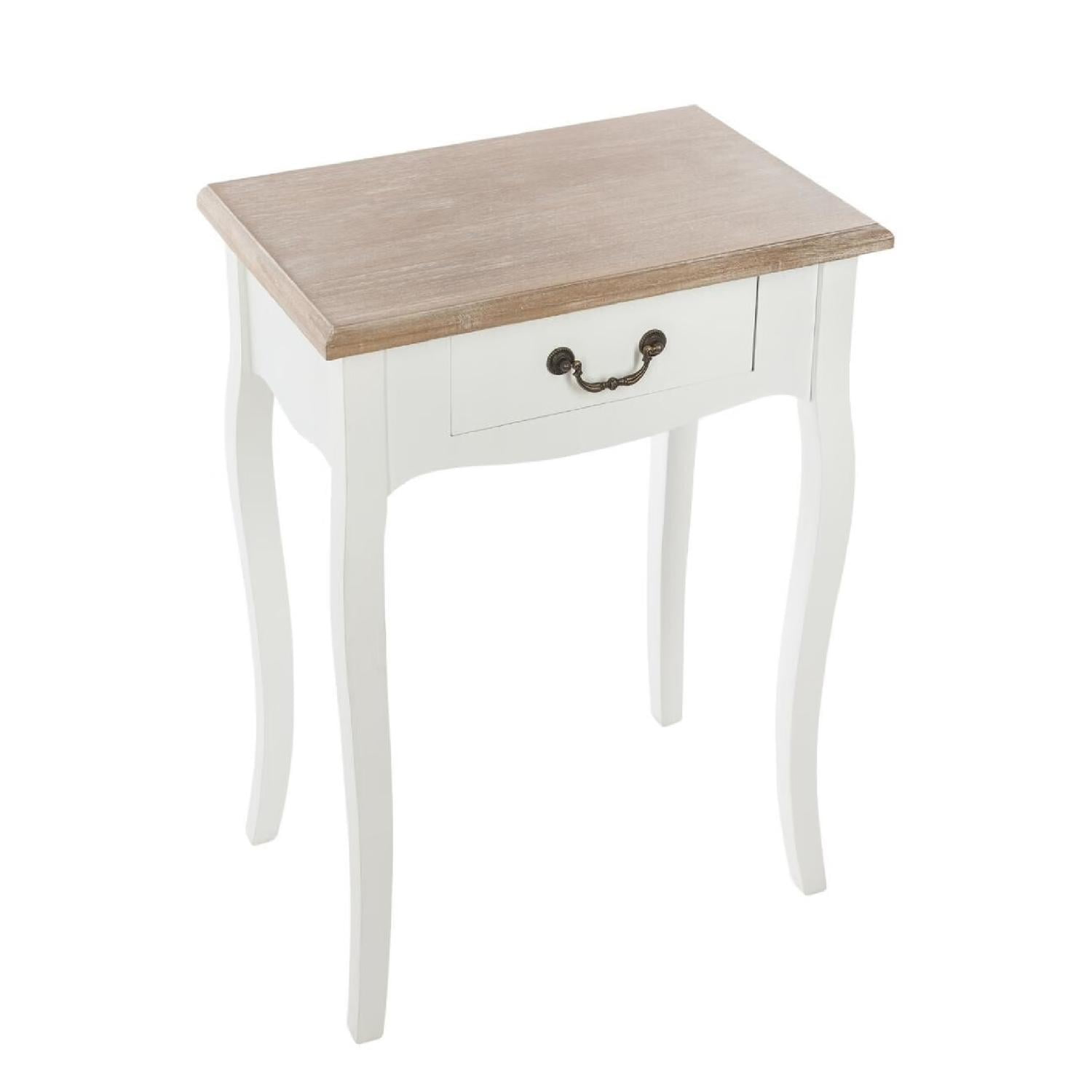 Velador Mesita De Noche Pino 47x30x65,9 Cm Atmosphera