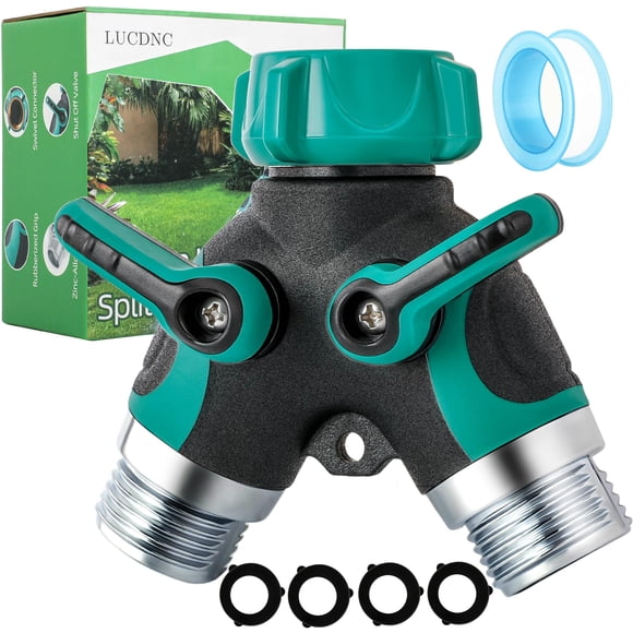 Divisor de Manguera de Jardín LUCDNC de 2 Vías con Conector en Y para Llave de 3/4 Pulgadas