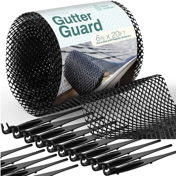 Protector de canaleta Home Intuition de malla plástica 15 cm x 6 m