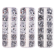 thumbnail image 1 of Arte de uñas de cristal con base plana mixta y diamantes de imitación, 1 of 5