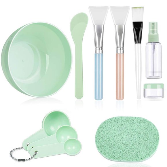 Anezus Face Mask Mixing Bowl Set, set de 11 piezas para mascarillas faciales DIY