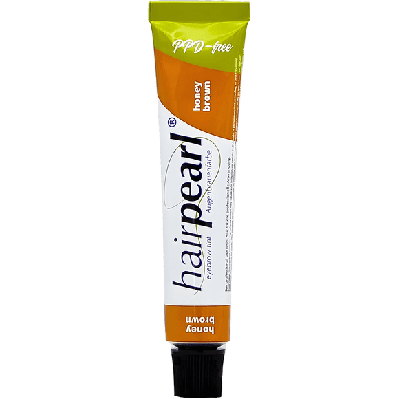 Tinte para pestañas y cejas Hairpearl, sin PPD, color marrón miel