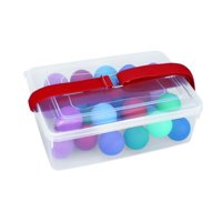 Magideal - Día De Las Bolas De Sacudida Del Swing, Juego De La Au Con 30 Bolas Afuera Con Un Divertido Cinturón De Tamaño De Juego Familiar Para El Patio Del Car Cinturón Elástico Rojo