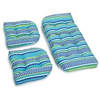 Juego De Cojines Blazing Needles, Sofá Con Espalda Redondeada Para Exteriores, 3 Piezas