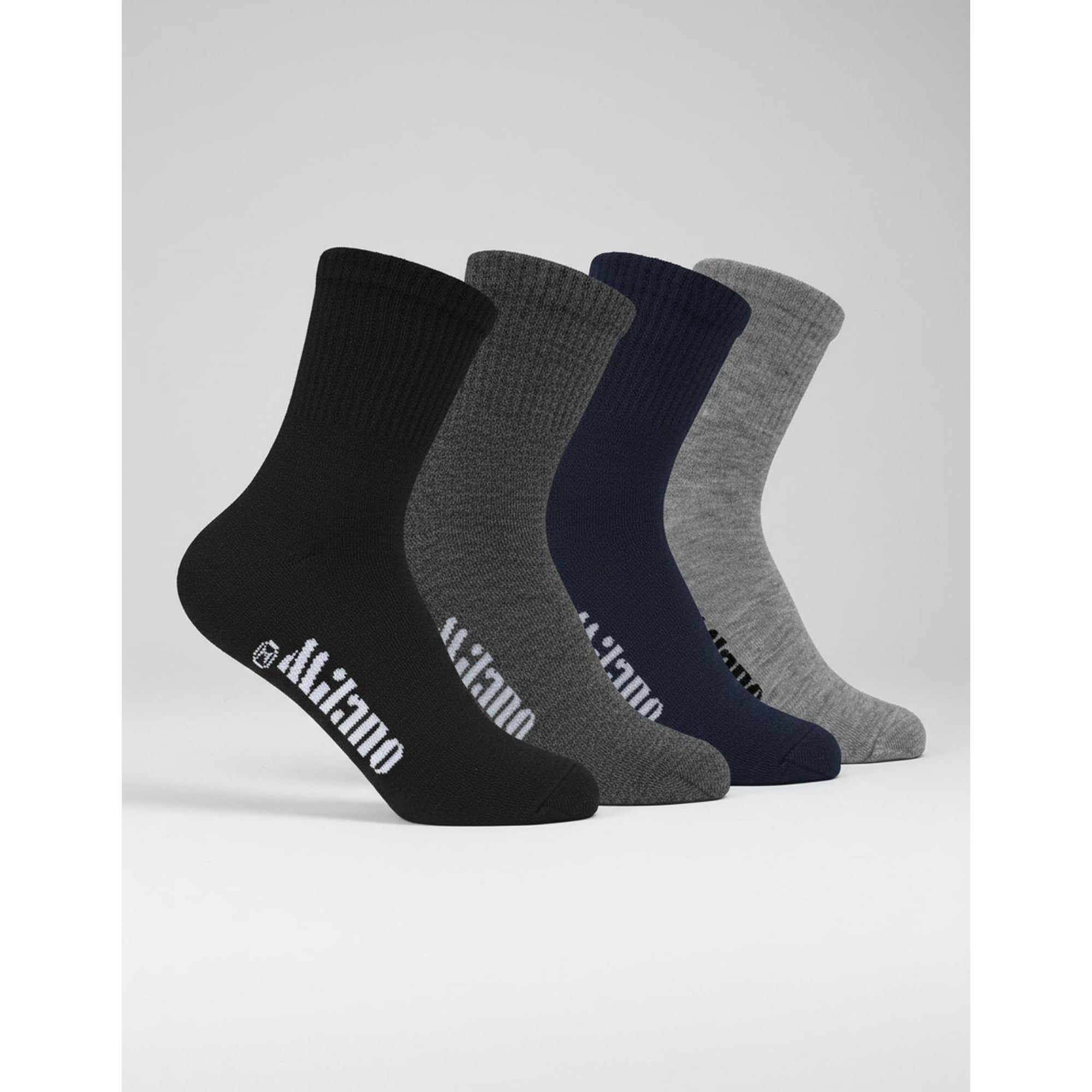 Milano - Calcetín Media Caña Hombre 12 Pares Multicolor 40-45