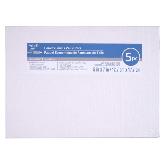 Pack de 5 paneles de lienzo Artist's Loft 13 cm x 18 cm