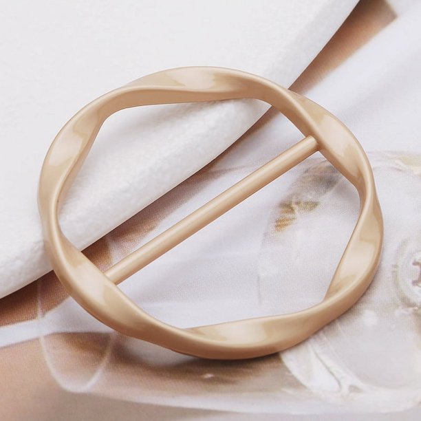 Scarf Ring Clip T-shirt Tie Clips Fashion Metal Round Circle Clip Buckle Clothing Ring Wrap Holder With 1 Storage Bag
