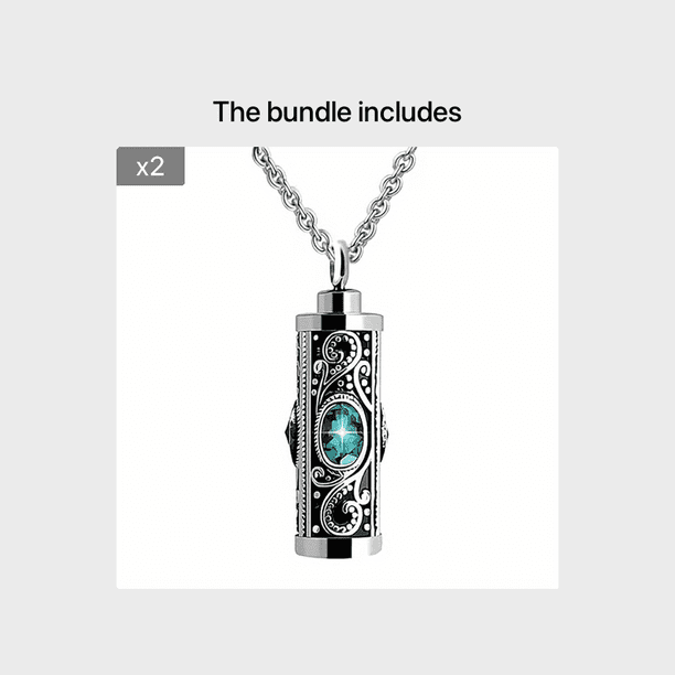 Memorial Pendant Necklace for Ashes with Flower - Stainless Steel Jewelry for Remembrance and Healing