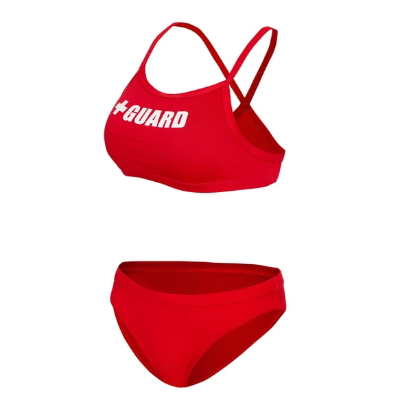 Traje de baño BLARIX Guard para mujer de 2 piezas (Rojo, Mediano) poliéster