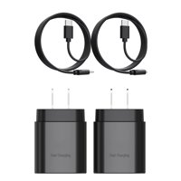 Cargador Rekna De 25 W Tipo C De Carga Rápida Con Cable Usb C De 4 Pies X2