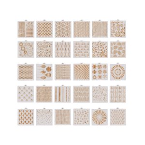 Magideal - 30 Plantillas Para Manualidades, Juego De Plantillas De Pintura, Plantillas De Dibujo De Patrón De Patas De Mascotas, Plantilla De Pintura Para Pintar