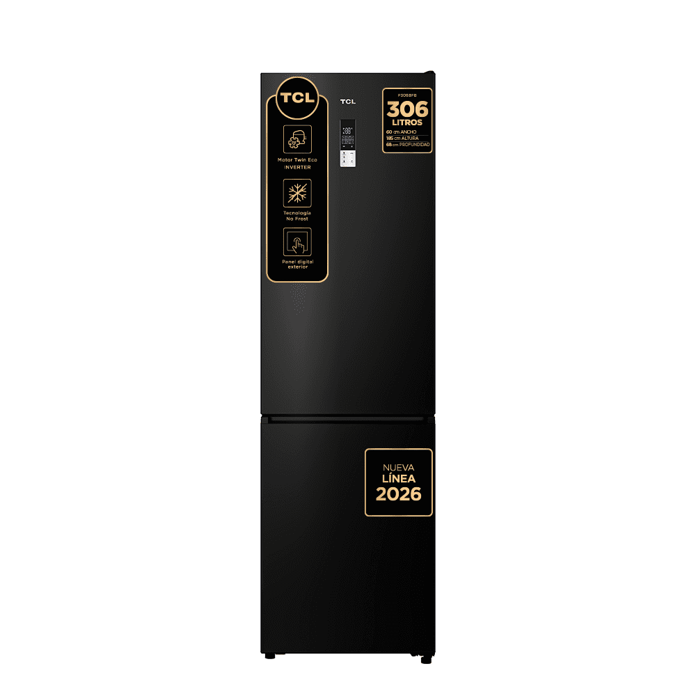 Tcl - Refrigerador Bottom Freezer No Frost 306l P306bfb