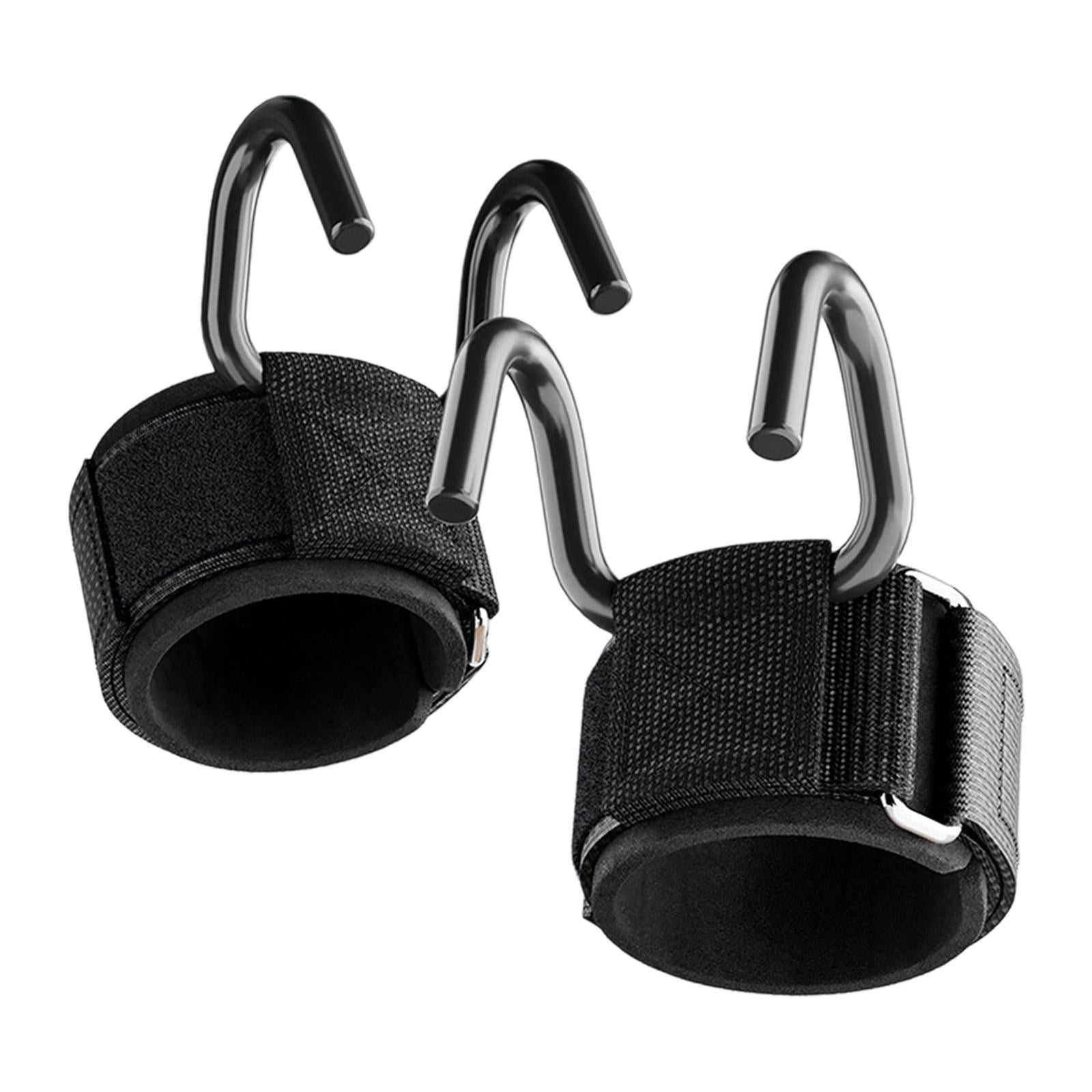 Magideal - 2 Ganchos Para Levantamiento De Pesas, Correas De Muñeca Para Hombres Y Mujeres, Correas De Peso Muerto, Ganchos De Soporte De Muñeca Para Gimnasio En