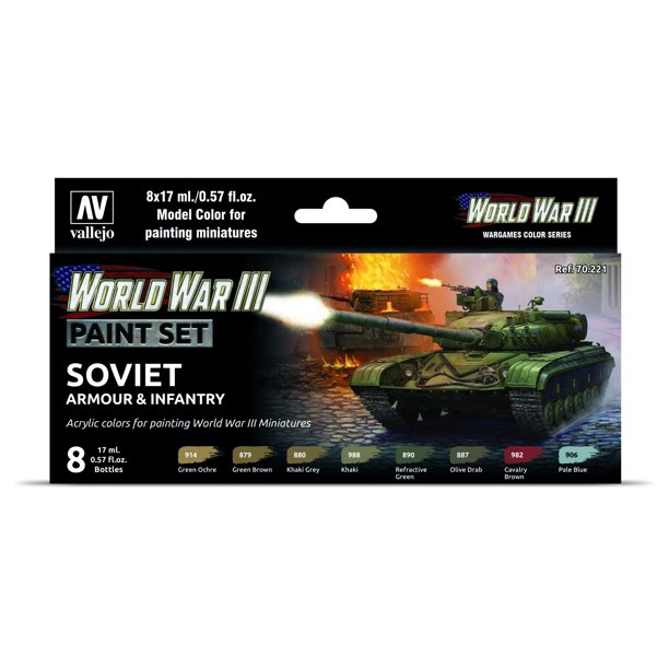 Paint Vallejo Model Color de Armadura e Infantería Soviéticas de la Segunda Guerra Mundial, 17 ml