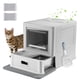 thumbnail image 1 of Caja de arena para gatos Marchul cerrada de acero inoxidable con tapa y cajón, 1 of 7
