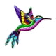thumbnail image 3 of Colibrí Escultura Colorida Decoración De Pared Para Entrada Interior Exterior Jardín Rosa, 3 of 5